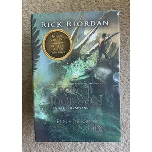 Percy Jackson and the Olympians Boxed Set Complete Series + Greek Gods NEW